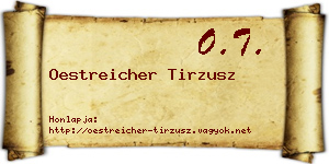 Oestreicher Tirzusz névjegykártya